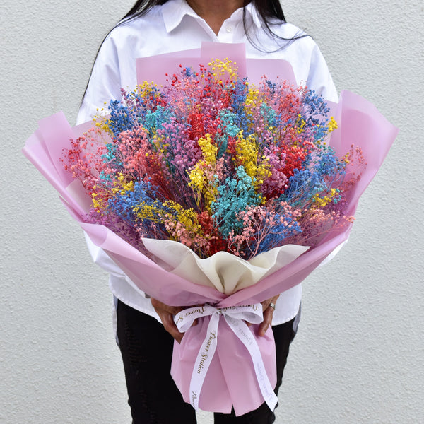 Dried Gypsophila Bouquet Dried Flowers Dubai Flower Station