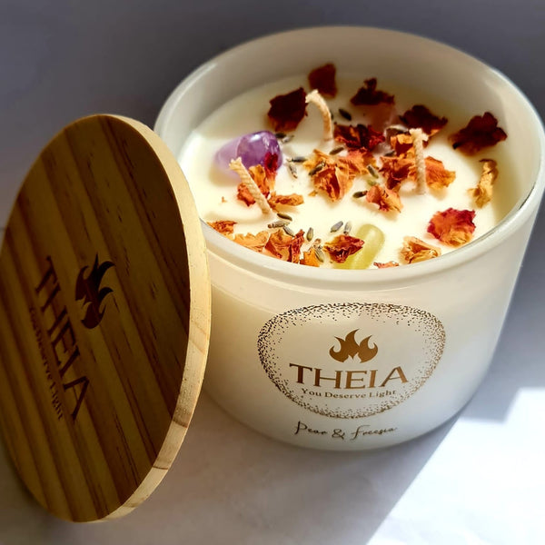 Pear & Freesia Candle Scented Candles Dubai Flower Station