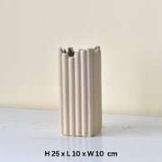 Ceramic Vase - Khaki - Flower Station Dubai