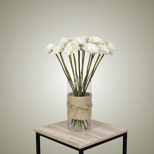 Sola Roses in Vase - Flower Station Dubai