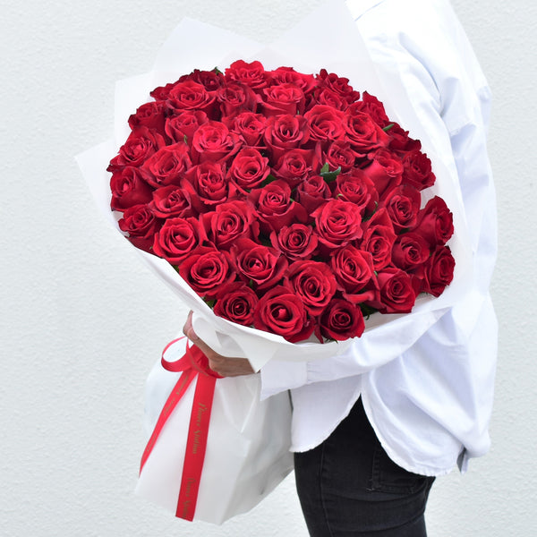 premium red roses bouquet - flower delivery dubai UAE