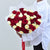 red and white rose bouquet - flower station dubai