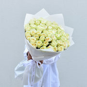 Snow White - Rose Bouquet - Flower Station Dubai