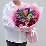Pink Purple Mixed Bouquet | Size : Standard