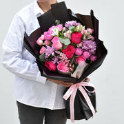 Pink Purple Mixed Bouquet | Size : Standard