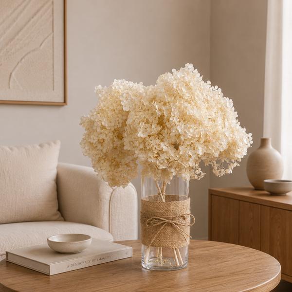 Dried Hydrangea in Vase - Flower Station Dubai