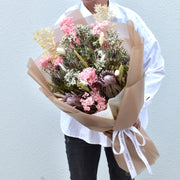 dried protea bouquet