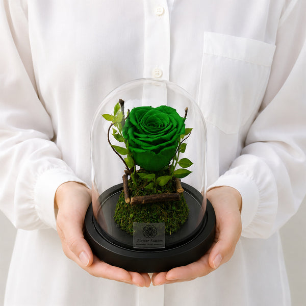 Green Forever Rose - Flower Station Dubai