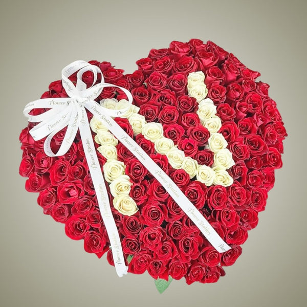 Rose Letter Basket - Flower Station Dubai