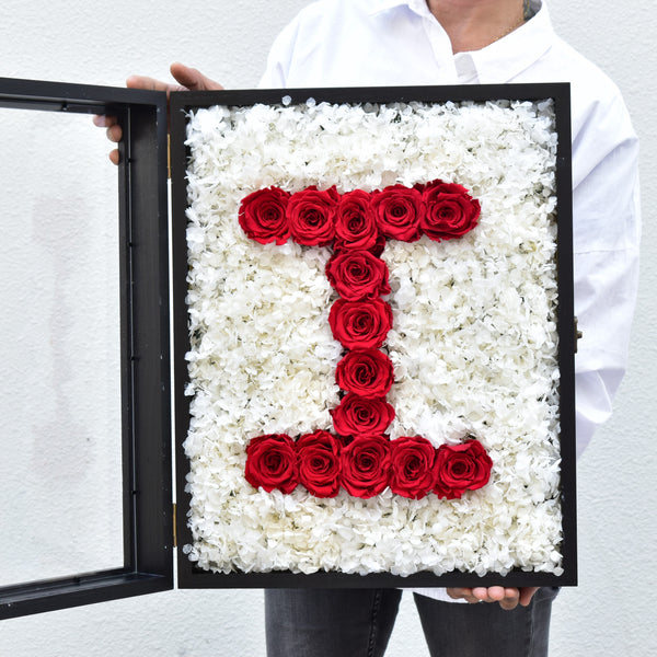 Letter in Frame - Forever Flowers - Flower Station Dubai