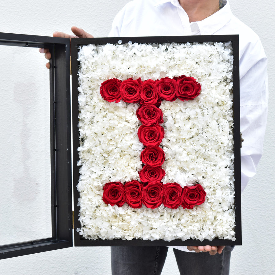 Letter in Frame - Forever Flowers - Flower Station Dubai