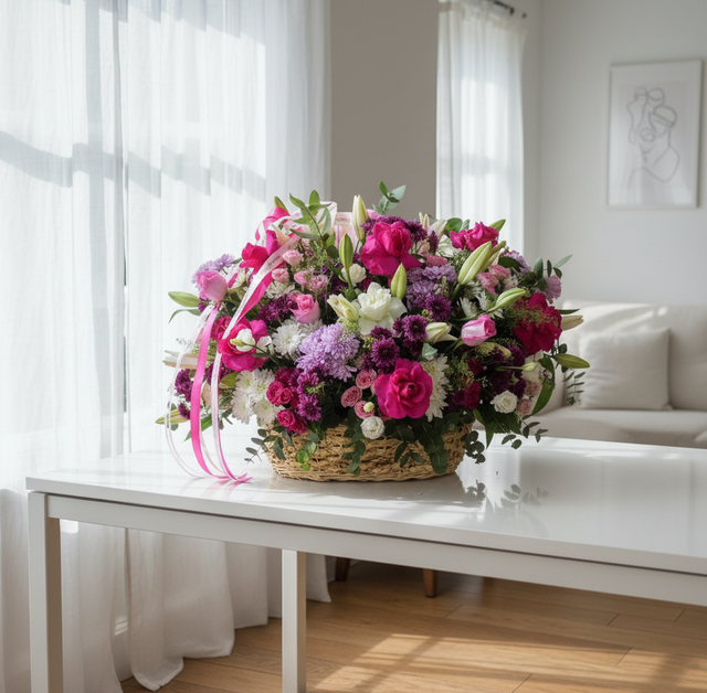 Pink Symphony - Flower Basket
