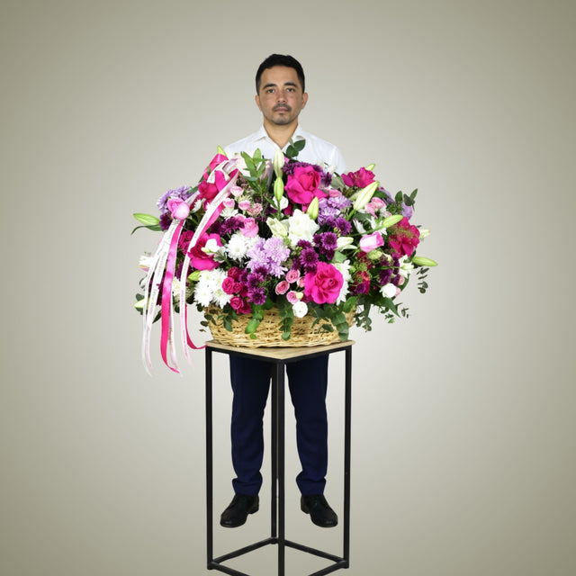 Pink Symphony - Flower Basket
