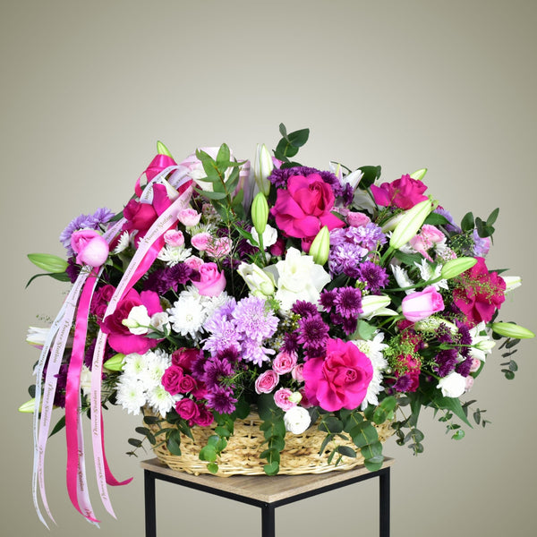 Pink Symphony - Flower Basket - Flower Station Dubai