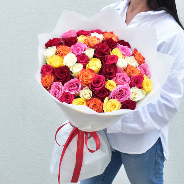 mixed roses bouquet