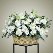 Pure Sentiments - Flower Basket - Flower Station Dubai