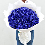 Navy Blue - Rose Bouquet - Flower Station Dubai