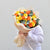 yellow, orange, white rose bouquet - flower station dubai
