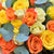 yellow, orange, white rose bouquet - flower station dubai