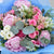 peony, rose, alstomeria, astilbe in bouquet - flower station dubai