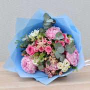 peony, rose, alstomeria, astilbe in bouquet - flower delivery dubai