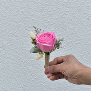 Pink Rose - Boutonniere - Flower Station Dubai