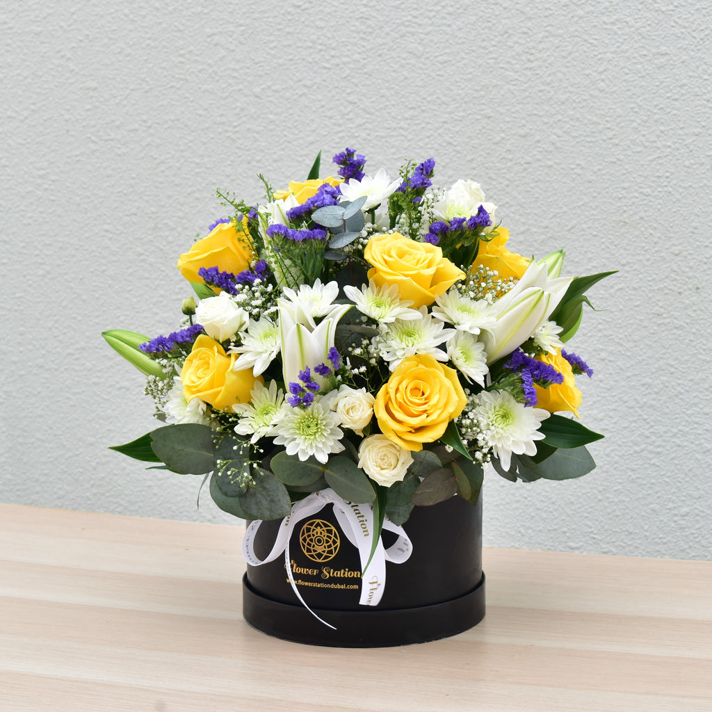 Sweet Scent Flower Box | Yellow Roses | Flower Station