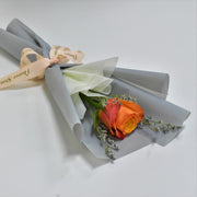Single Rose Bouquet - Orange