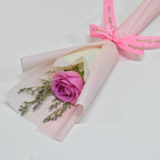 Single Rose Bouquet - Pink - Flower Station Dubai