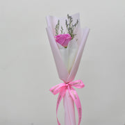 Single Rose Bouquet - Pink - Flower Station Dubai