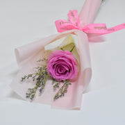 Single Rose Bouquet - Pink - Flower Station Dubai