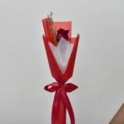 Single Rose Bouquet - Red - Flower Station Dubai