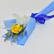 Single Rose Bouquet - Yellow