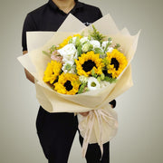 Sunny Glow - Sunflower Bouquet - Flower Station Dubai