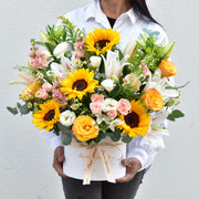 Sunflower Mixed Flower Box | Size:Medium