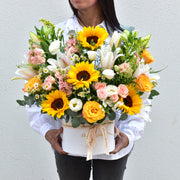 Sunflower Mixed Flower Box | Size:Medium