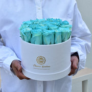    tiffany blue rose box - flower station dubai