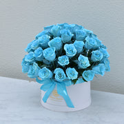 Blue Lagoon - Blue Roses Box - Flower Station Dubai