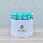    tiffany blue rose box - flower station dubai