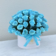 Blue Lagoon - Blue Roses Box - Flower Station Dubai