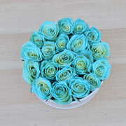    tiffany blue rose box - flower station dubai