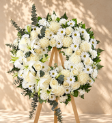 Eternal Peace - White Funeral Wreath