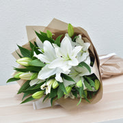 white lily bouquet