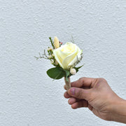 White Rose - Boutonniere - Flower Station Dubai