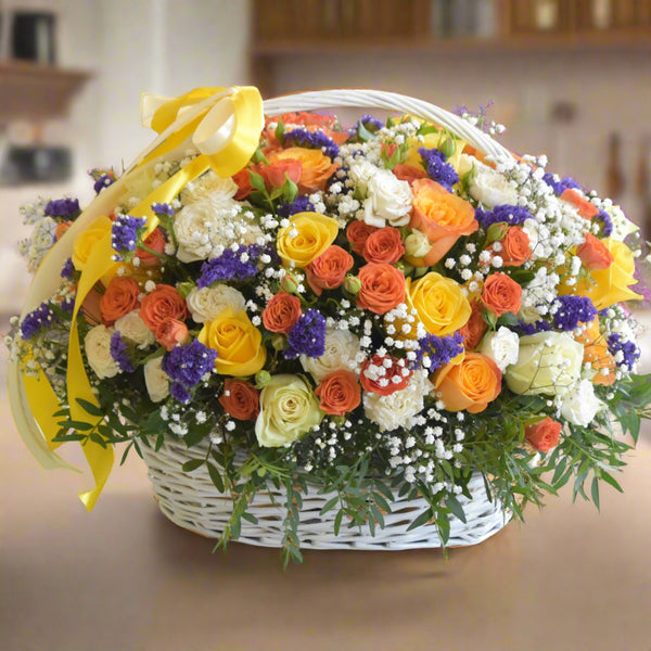 Cheerful - Flower Basket - Flower Station Dubai