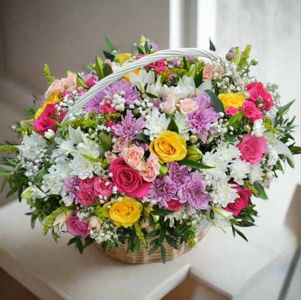 Eternal Sunshine - Flower Basket -  Flower Delivery - Flower Station Dubai