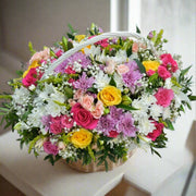 Eternal Sunshine - Flower Basket -  Flower Delivery - Flower Station Dubai